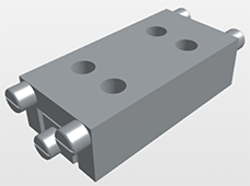 CAD rendering of a precision linear motion bearing for industrial applications